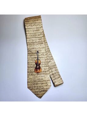 Museum Artifacts Men's Necktie Wolfgang Amadeus Mozart Fantasia in C Min…